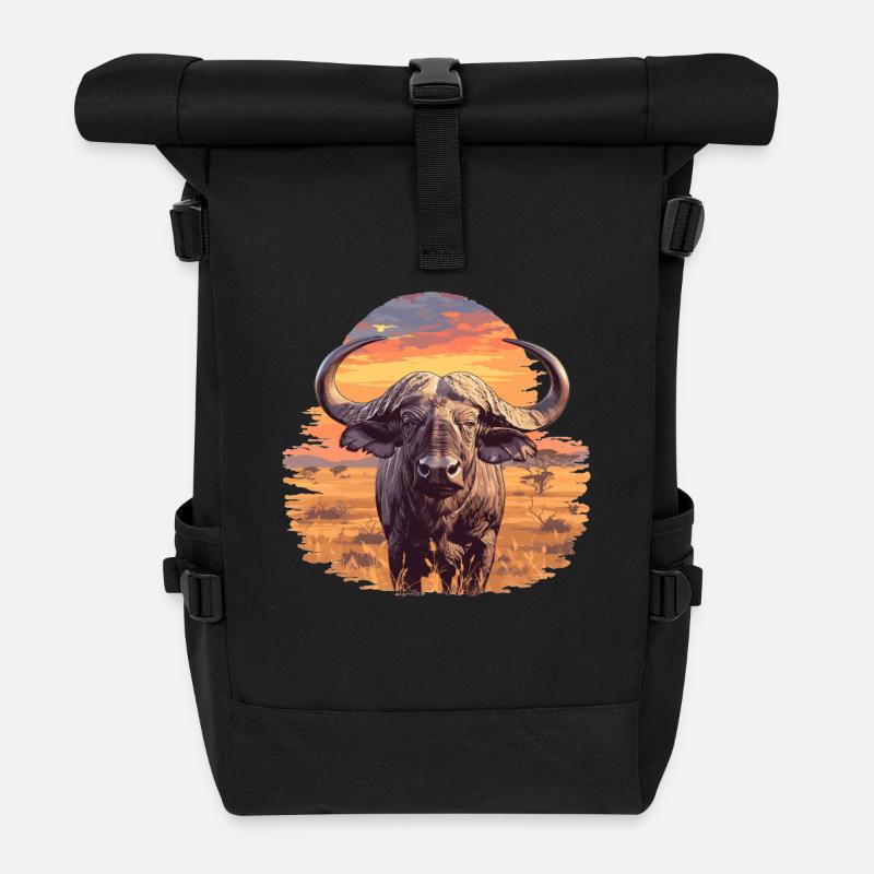 Buffalos Buffalo Büffel - Rolltop Rucksack - Schwarz