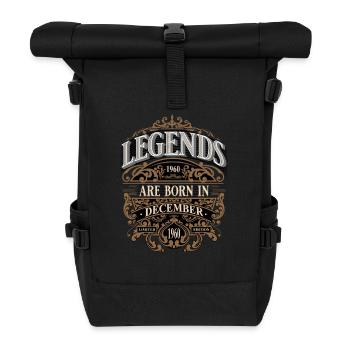 1960 Décembre Naissance Anniversaire Année de naissance - Sac à dos roll top - noir - Devant