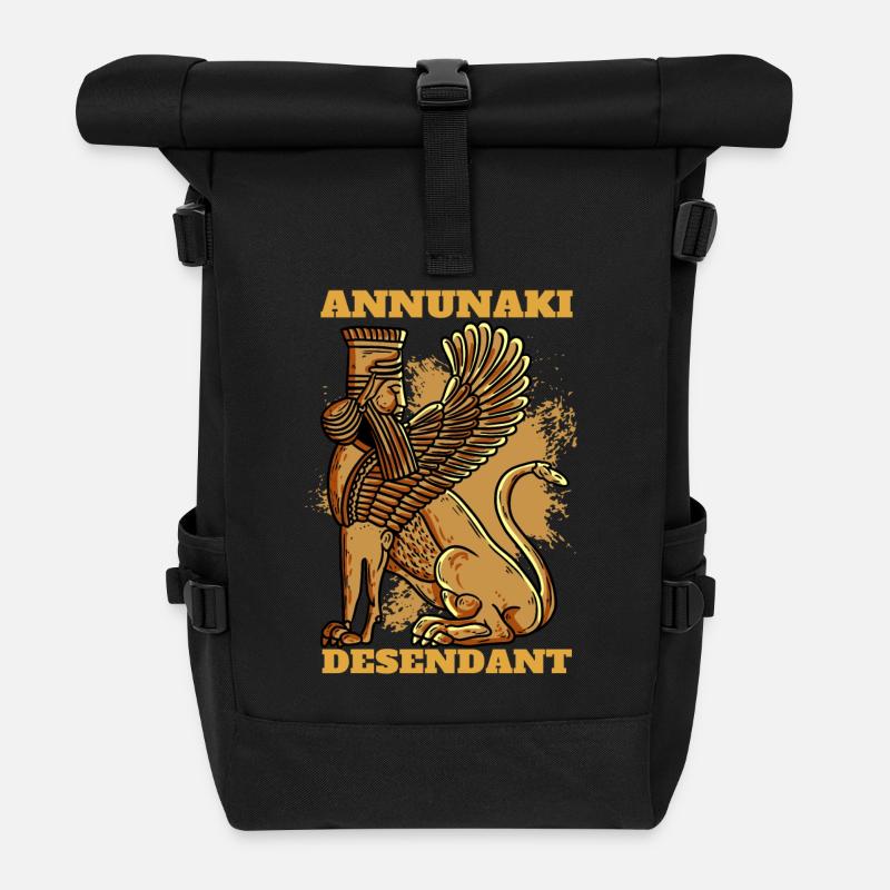 Annunaki Desendant Egyptian Mythology - Roll Top Backpack - black