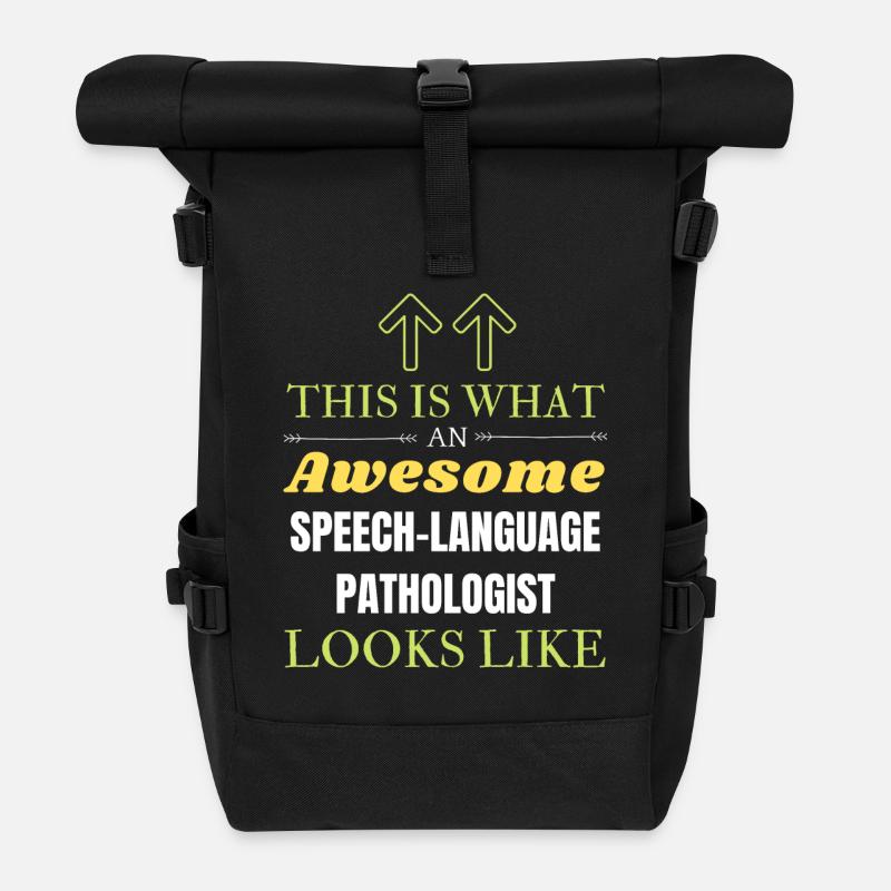 Das ist das, was ein großartiger Logopäde ist - Rolltop Rucksack - Schwarz