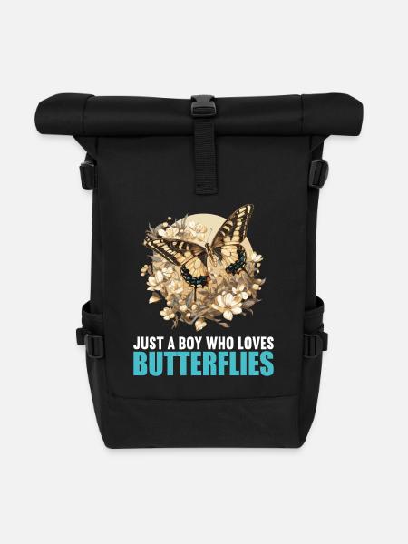 Butterfly Schmetterlinge Schmetterling - Rolltop Rucksack - Schwarz
