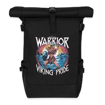 Warrior Spirit and Viking Pride für Wikinger - Rolltop Rucksack - Schwarz - Vorne