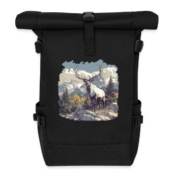 Caribou Karibus Karibu - Rolltop Rucksack - Schwarz - Vorne
