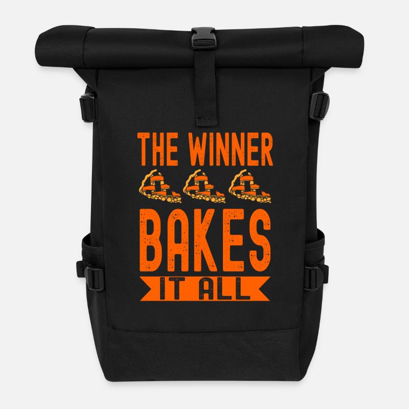 Bäcker Der Gewinner backt alles Backen - Rolltop Rucksack - Schwarz