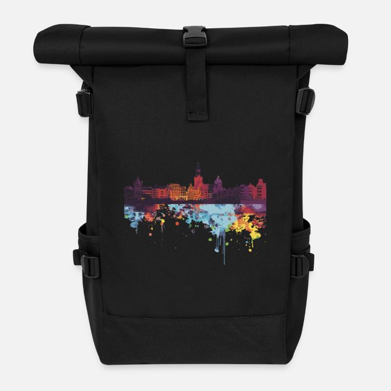 Den Helder - Rolltop Rucksack - Schwarz