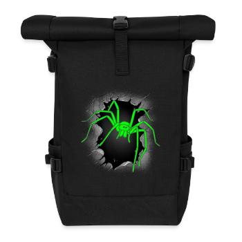 Spinnen Spinne Halloween Spinnen Phobie - Rolltop Rucksack - Schwarz - Vorne