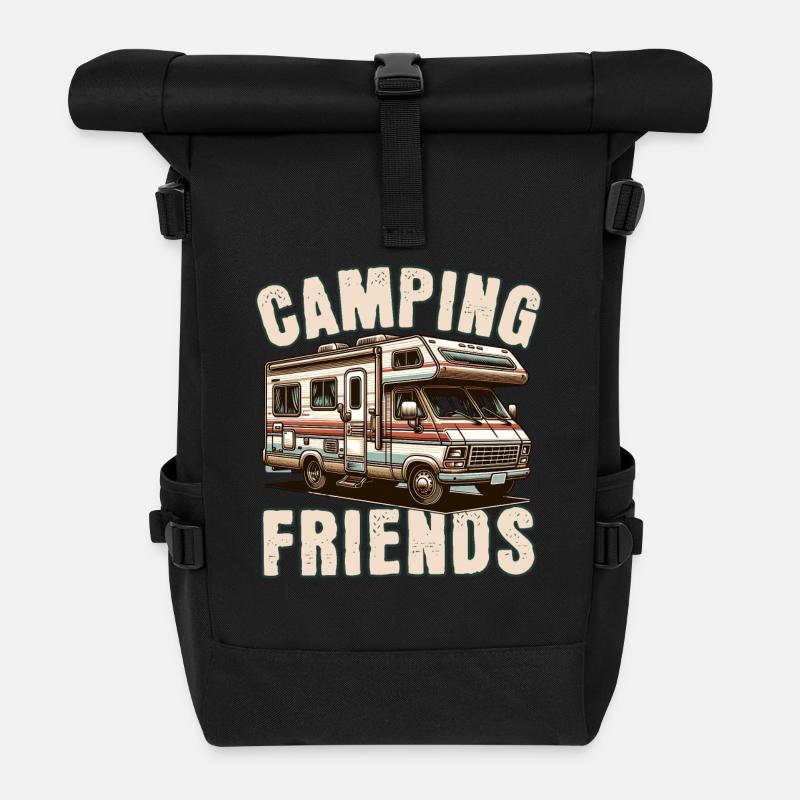Camping - Rolltop Rucksack - Schwarz