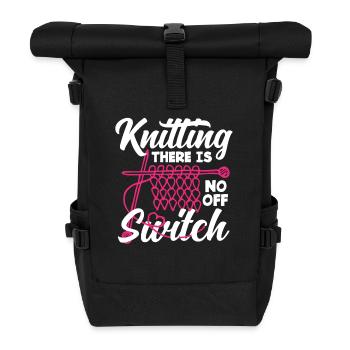 Stricken Kein Aus Schalter - Rolltop Rucksack - Schwarz - Vorne