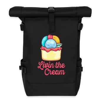 Livin The Cream Sundae Scoop Cream - Roll Top Backpack - black - Front