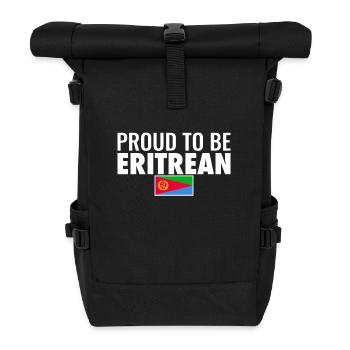 Proud To Be Eritrean Eritrea Eritreische Flagge - Rolltop Rucksack - Schwarz - Vorne