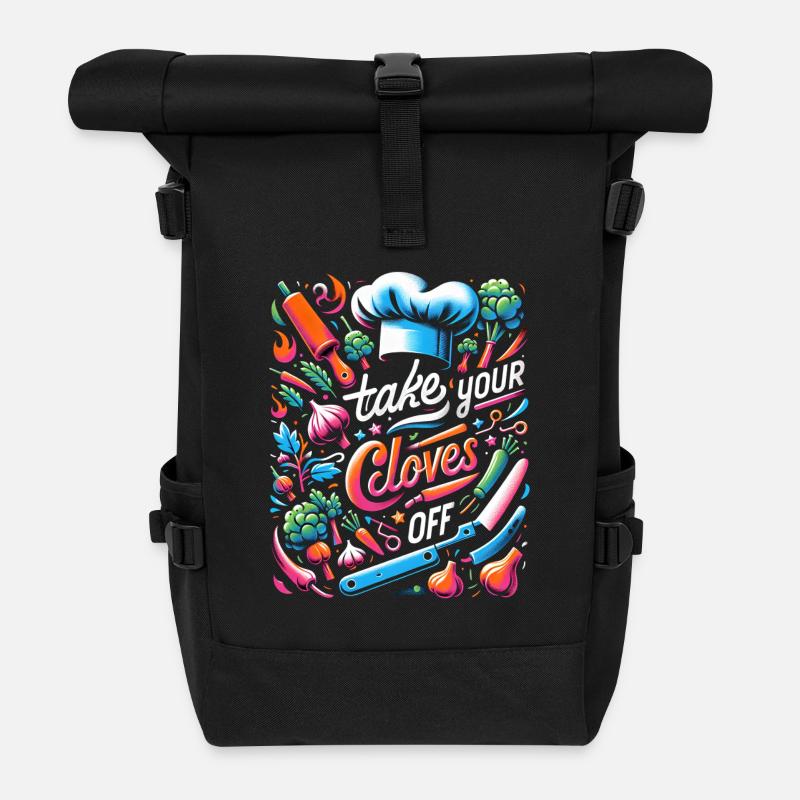 Take Your Cloves Off 6 - Rolltop Rucksack - Schwarz