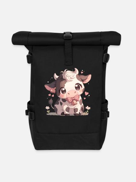 Kühe Kuh - Rolltop Rucksack - Schwarz