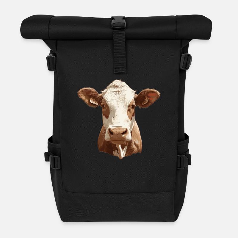 Vaches Vache - Sac à dos roll top - noir
