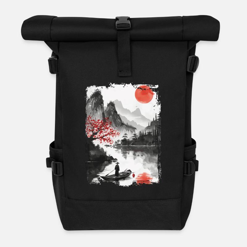 Japan - Rolltop Rucksack - Schwarz