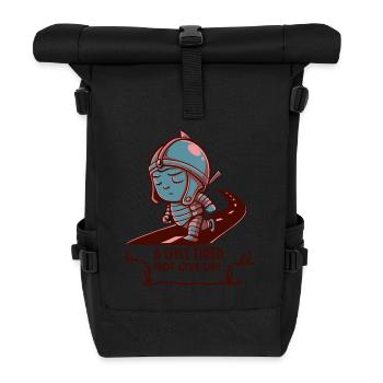 TIRED - Roll Top Backpack - black - Front
