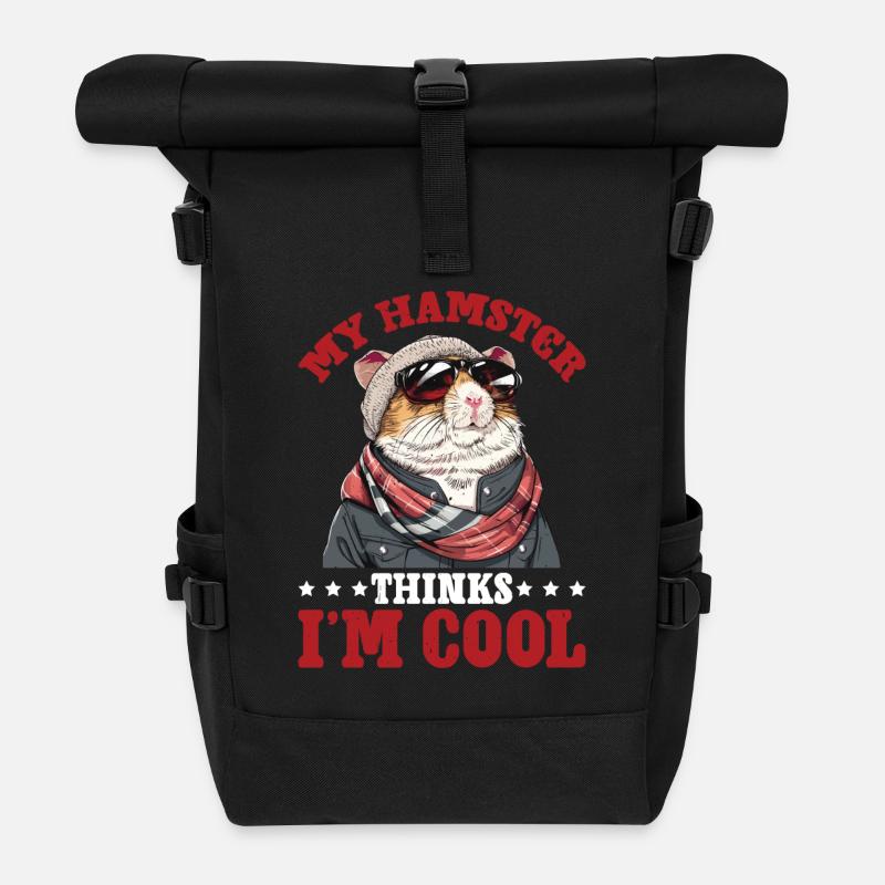 My Hamster Thinks I'm Cool 2 - Rolltop Rucksack - Schwarz