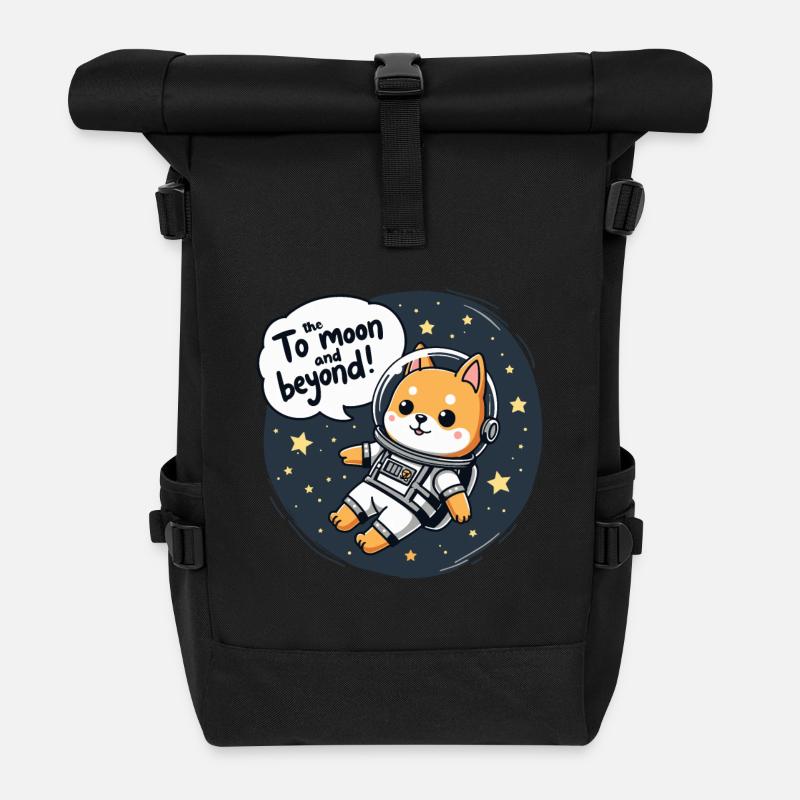 LUNE ET AU-DELÀ - Sac à dos roll top - noir