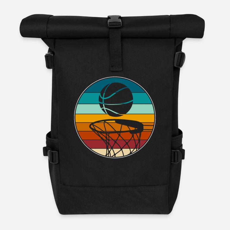 Basket-ball Joueurs de basket-ball - Sac à dos roll top - noir