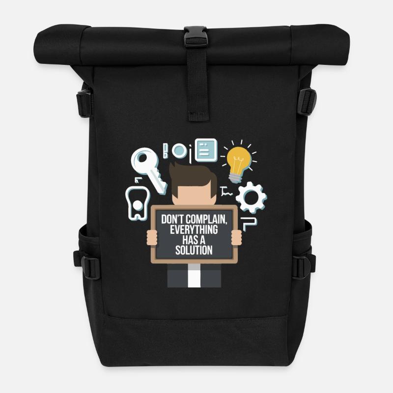 DON T BESCHWEREN SIE SICH - Rolltop Rucksack - Schwarz