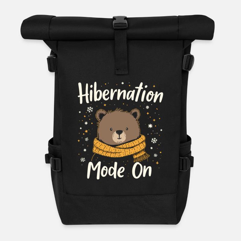 HIBERNER - Sac à dos roll top - noir