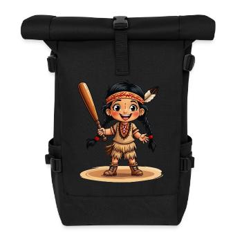 GROSSES LÄCHELN - Rolltop Rucksack - Schwarz - Vorne