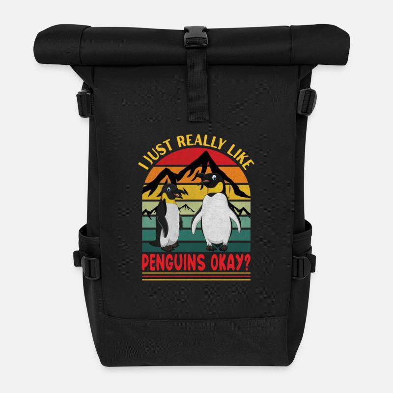 Pingouin - Sac à dos roll top - noir