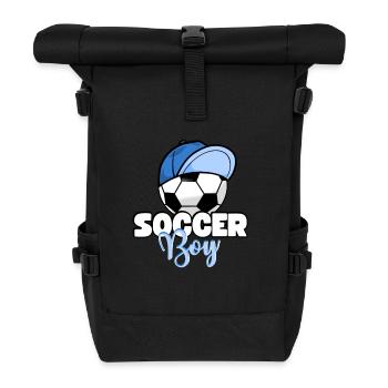 Soccer Boy Soccer Boy Soccer Boy Saying - Roll Top Backpack - black - Front
