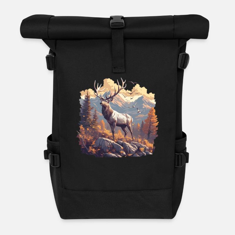 Cerf Cerf - Sac à dos roll top - noir
