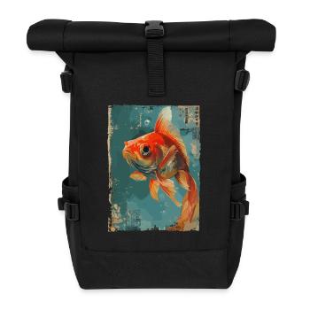 Japanese goldfish - Roll Top Backpack - black - Front