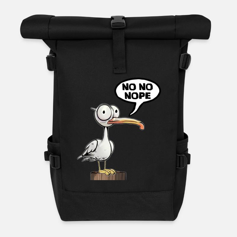 Spass Sei Möwe nein - Rolltop Rucksack - Schwarz