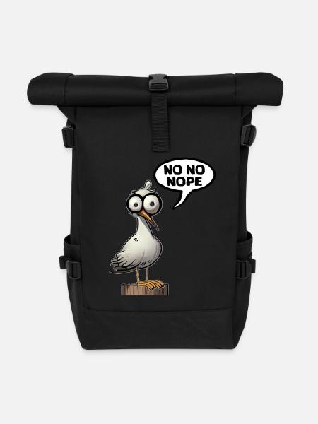 Sei Möwe nein - Rolltop Rucksack - Schwarz