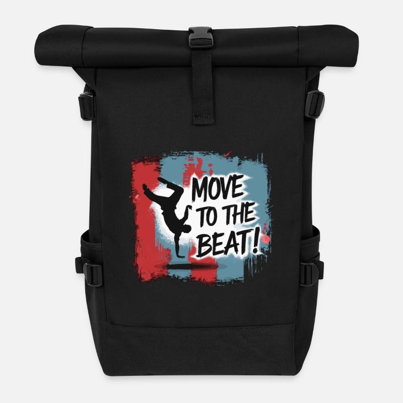 BREAK DANCER - Sac à dos roll top - noir