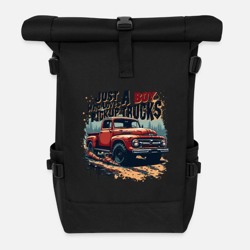 KLEINTRANSPORTER - Rolltop Rucksack - Schwarz