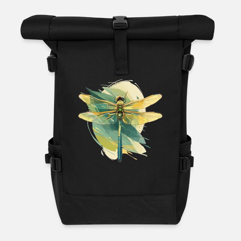 Libellen Libelle - Rolltop Rucksack - Schwarz