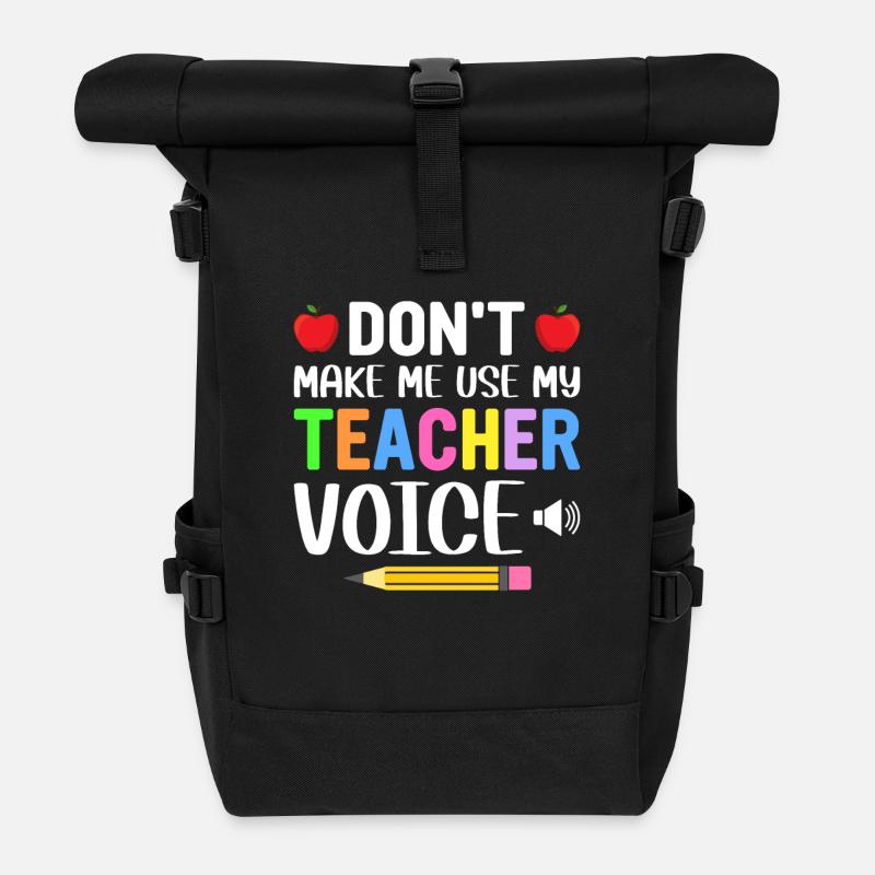 Lehrer - Rolltop Rucksack - Schwarz