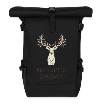 DIE KRONE DER NATUR - Rolltop Rucksack - Schwarz - Vorne