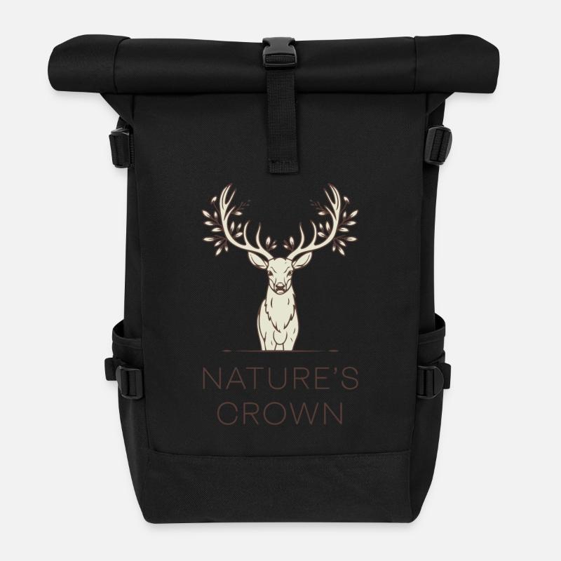 DIE KRONE DER NATUR - Rolltop Rucksack - Schwarz
