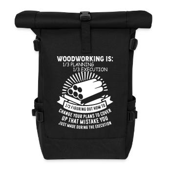Woodworking Definition - Roll Top Backpack - black - Front