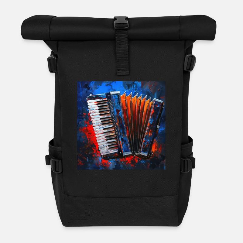 Akkordeon - Rolltop Rucksack - Schwarz