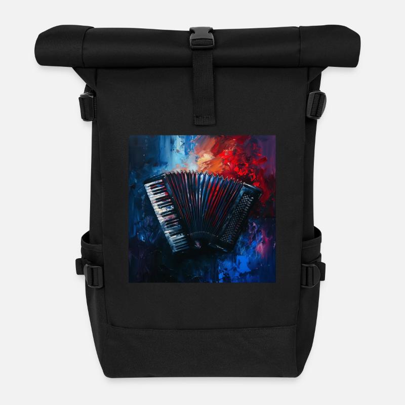 Akkordeon - Rolltop Rucksack - Schwarz