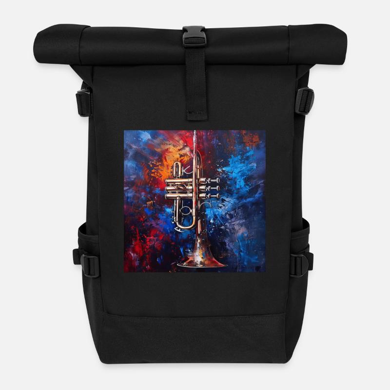 Trompete - Rolltop Rucksack - Schwarz