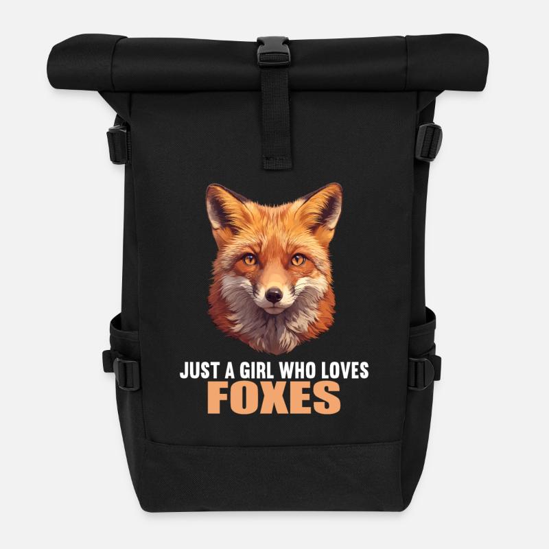 Füchse Fuchs - Rolltop Rucksack - Schwarz