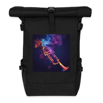 Trompete - Rolltop Rucksack - Schwarz - Vorne