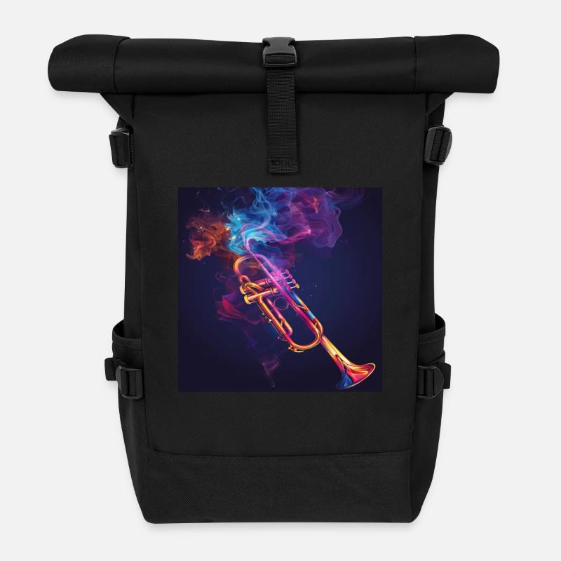 Trompete - Rolltop Rucksack - Schwarz