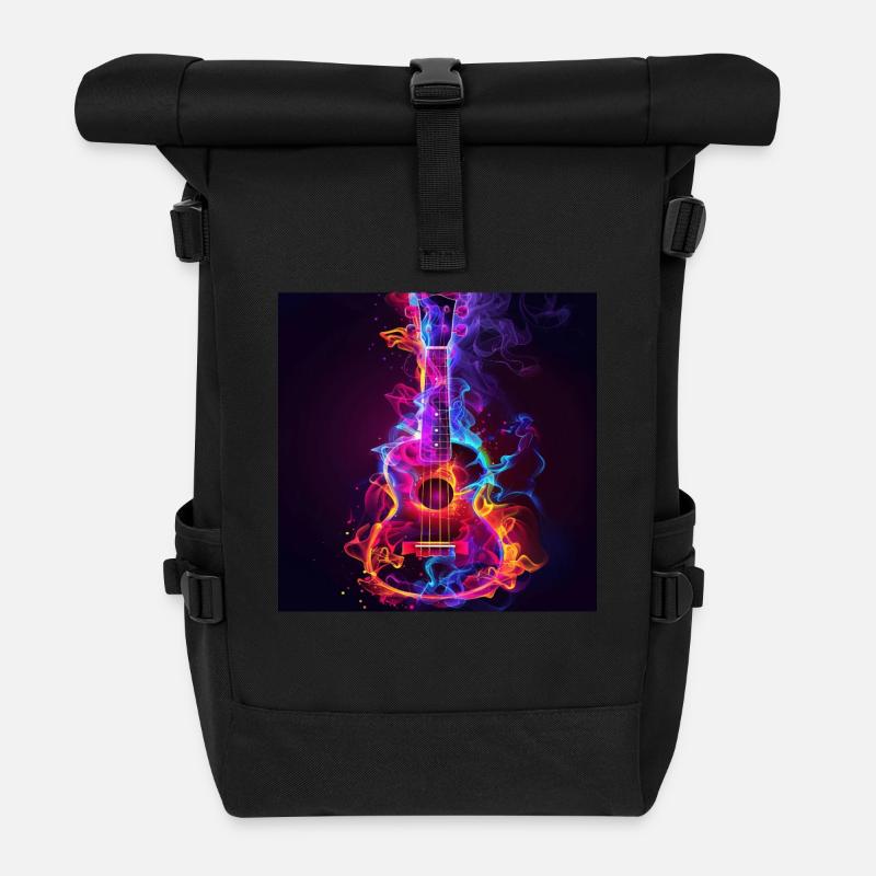Ukulele - Rolltop Rucksack - Schwarz