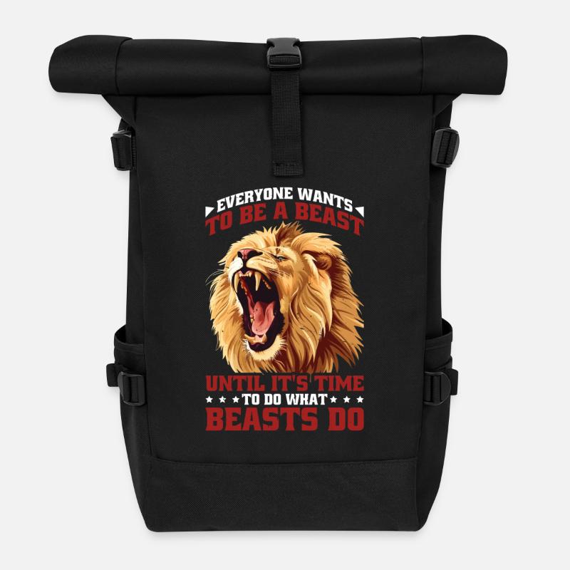 Everyone Wants To Be A Beast 2 - Rolltop Rucksack - Schwarz