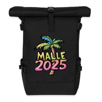 Malle 2025 Mallorca Palme - Rolltop Rucksack - Schwarz - Vorne