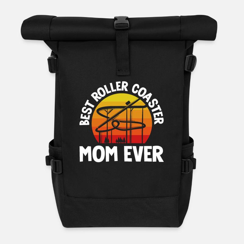Achterbahn Beste Mama Aller Zeiten - Rolltop Rucksack - Schwarz