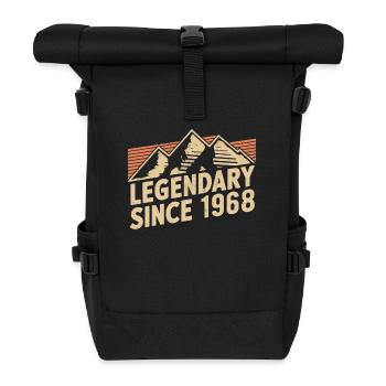 Legendär Seit 1968 Geburtstag - Rolltop Rucksack - Schwarz - Vorne