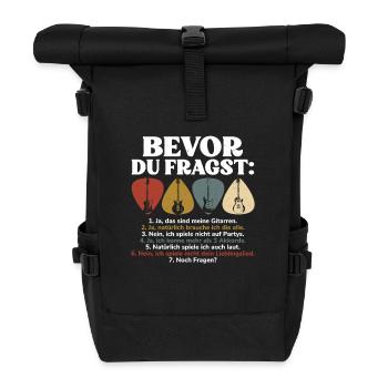 Bevor Du Fragst Gitarren Mehr Als 3 Akkorde - Rolltop Rucksack - Schwarz - Vorne